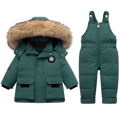 Doudoune + Combinaison Bébé – Prêt pour l’Hiver et la Neige