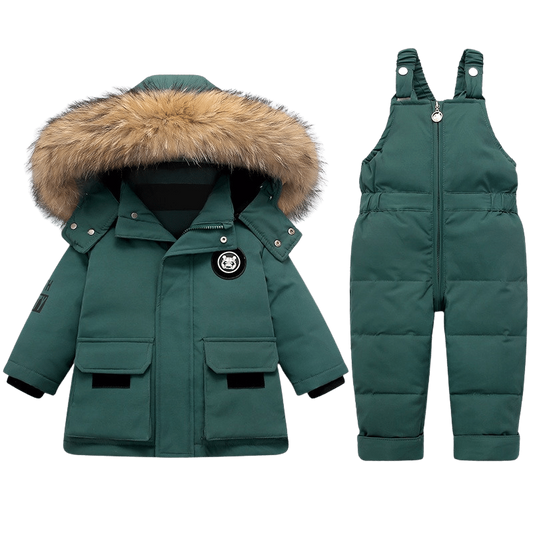 Doudoune + Combinaison Bébé – Prêt pour l’Hiver et la Neige